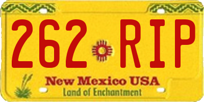 NM license plate 262RIP