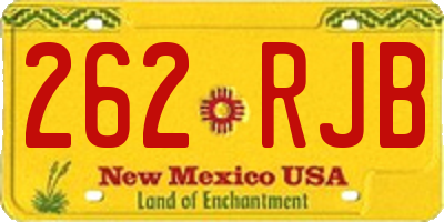 NM license plate 262RJB