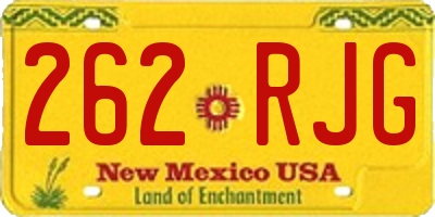 NM license plate 262RJG