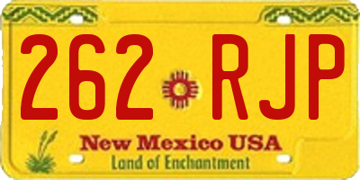 NM license plate 262RJP