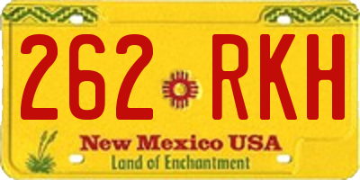 NM license plate 262RKH
