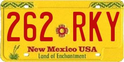 NM license plate 262RKY