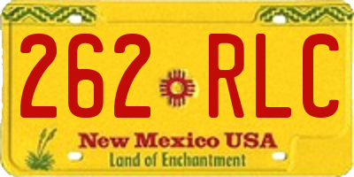 NM license plate 262RLC