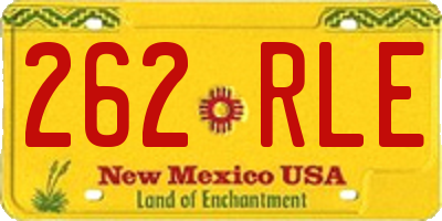 NM license plate 262RLE