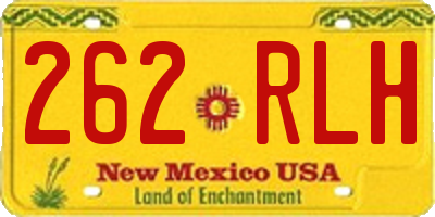 NM license plate 262RLH