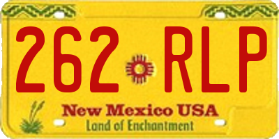 NM license plate 262RLP