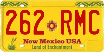 NM license plate 262RMC