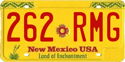 NM license plate 262RMG