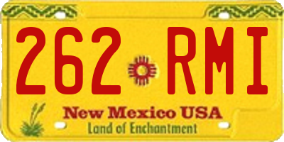 NM license plate 262RMI