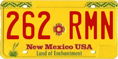 NM license plate 262RMN