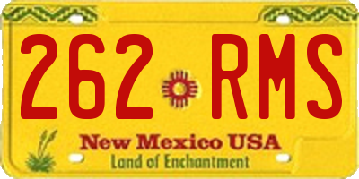 NM license plate 262RMS