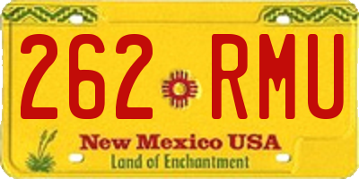 NM license plate 262RMU