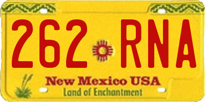 NM license plate 262RNA