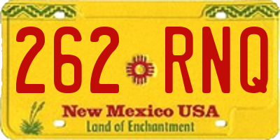 NM license plate 262RNQ