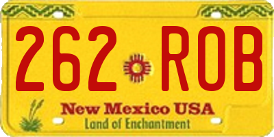 NM license plate 262ROB