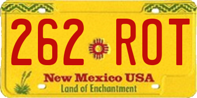 NM license plate 262ROT