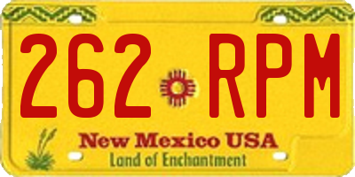 NM license plate 262RPM