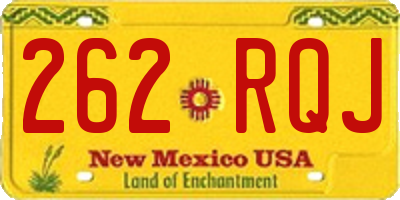 NM license plate 262RQJ