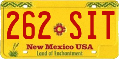 NM license plate 262SIT