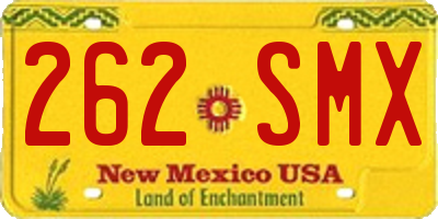 NM license plate 262SMX