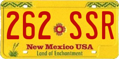NM license plate 262SSR