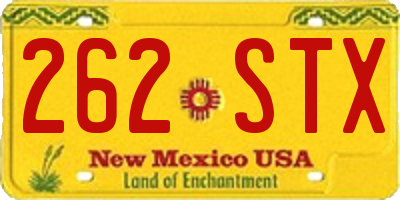 NM license plate 262STX