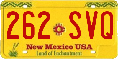 NM license plate 262SVQ