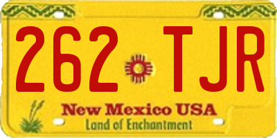NM license plate 262TJR