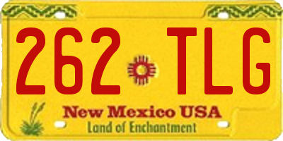 NM license plate 262TLG