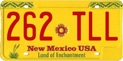 NM license plate 262TLL