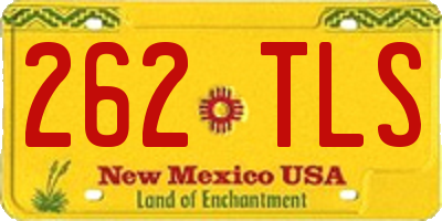 NM license plate 262TLS