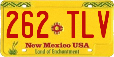 NM license plate 262TLV