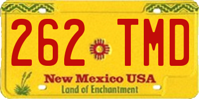 NM license plate 262TMD