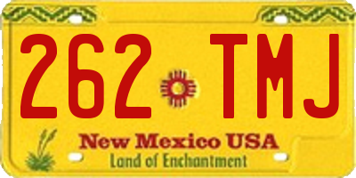 NM license plate 262TMJ