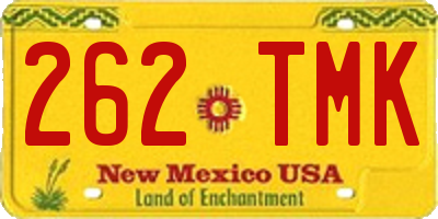 NM license plate 262TMK