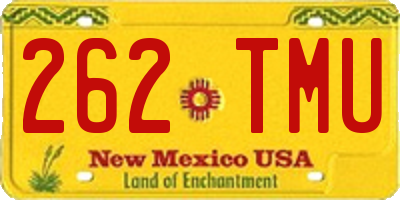 NM license plate 262TMU