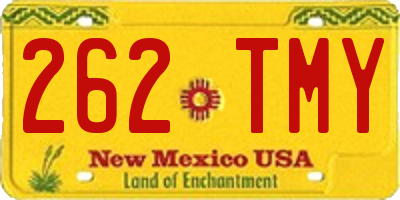 NM license plate 262TMY