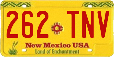 NM license plate 262TNV