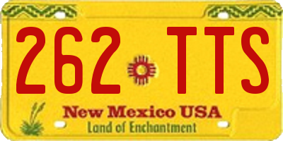 NM license plate 262TTS