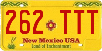 NM license plate 262TTT