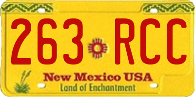 NM license plate 263RCC