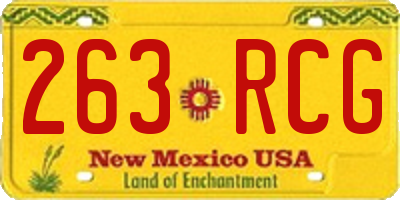 NM license plate 263RCG