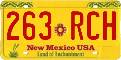 NM license plate 263RCH