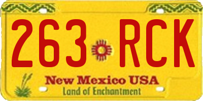 NM license plate 263RCK