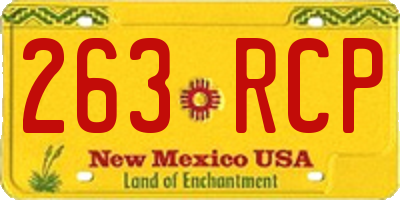 NM license plate 263RCP