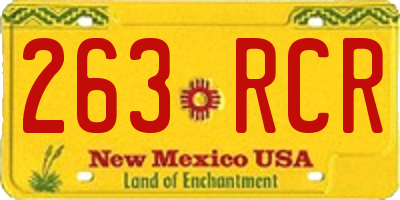 NM license plate 263RCR