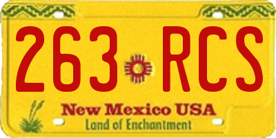 NM license plate 263RCS