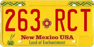 NM license plate 263RCT