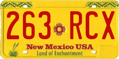 NM license plate 263RCX