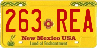 NM license plate 263REA